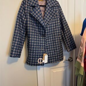 Ebarrito sample one size Blue Houndstooth blazer